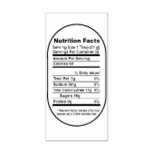 Bold Pint Honey Jar Nutrition Facts Label Gummistempel (Prägung)