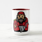 Bold Pirate - Fierce & Mischievous Pirate Mascot Tasse (Zentrum)