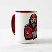 Bold Pirate - Fierce & Mischievous Pirate Mascot Tasse (Vorderseite Links)