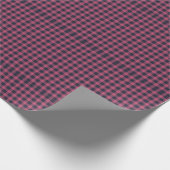 Bold Pixel Buffalo Check Plaid Pink Navy Geschenkpapier (Ecke)