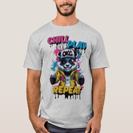 Bold Pixel Panda Style T-Shirt (Vorderseite)