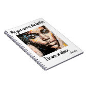 Bold Pixel Portrait in Vivid Tones Notizblock (Rechte Seite)