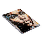 Bold Pixel Portrait in Vivid Tones Notizblock (Rechte Seite)