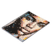 Bold Pixel Portrait in Vivid Tones Notizblock (Linke Seite)