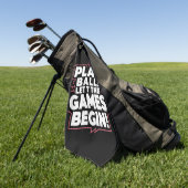 Bold Play Ball Sports Quote Art Golfhandtuch (Gras)