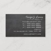 BOLD polka dots chalkboard ombre Aquarell grün Visitenkarte (Rückseite)