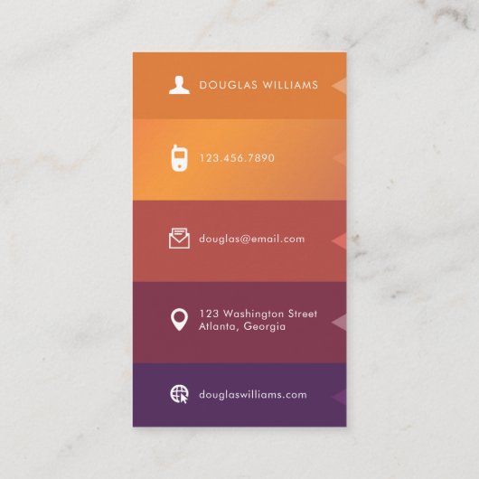 Bold Polygonal Visitenkarte (Rückseite)