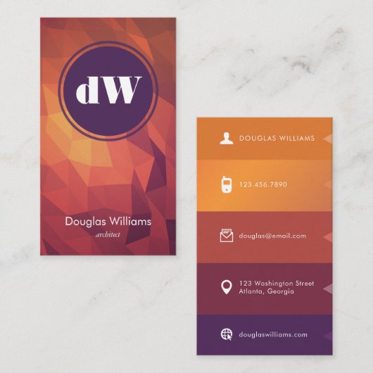 Bold Polygonal Visitenkarte (Vorne/Hinten)