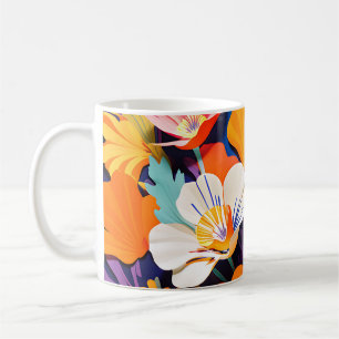 Bold Pop Art California Poppies Kaffeetasse