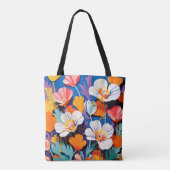 Bold Pop Art California Poppies Tasche (Rückseite)