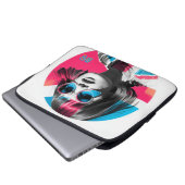 Bold Pop Art Cool Girl Retro Modern British Style Laptopschutzhülle (Vorne Knopf)