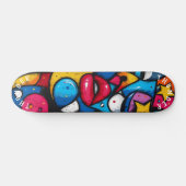 Bold Pop Art Lips Design - Iconic Urban Style Skateboard (Horizontal)