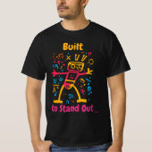 Bold Pop Art Robot Graphic T - Shirt (Vorderseite)