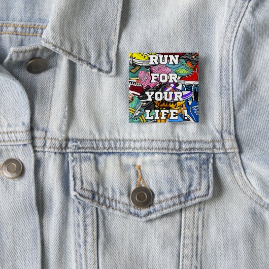 Bold Pop Art Runner Jogger Button (Beispiel)