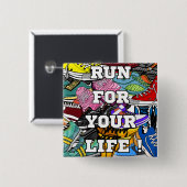 Bold Pop Art Runner Jogger Button (Vorne & Hinten)