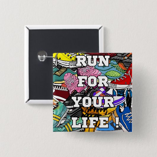 Bold Pop Art Runner Jogger Button (Vorne & Hinten)