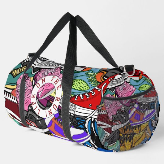 Bold Pop Art Runner Jogger Duffle Bag (Rechte Ecke)