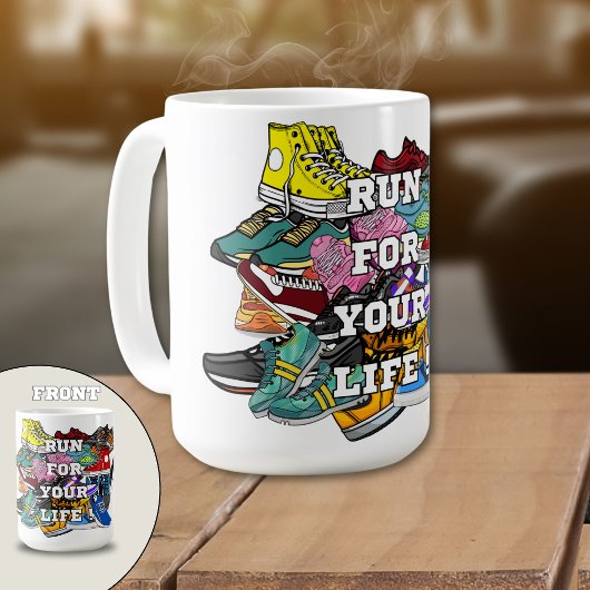 Bold Pop Art Runner Jogger Kaffeetasse