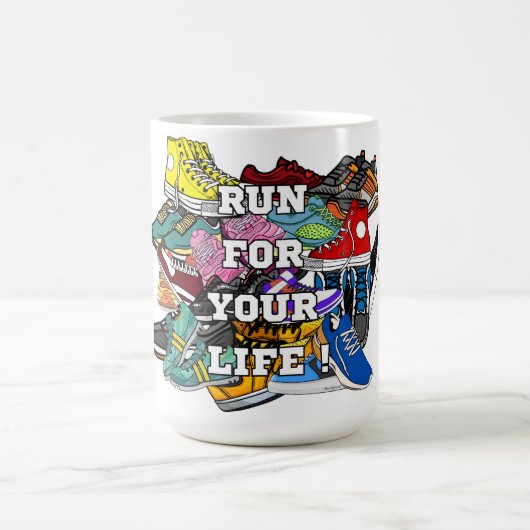 Bold Pop Art Runner Jogger Kaffeetasse (Mittel)