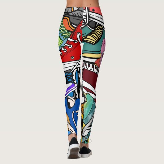 Bold Pop Art Runner Jogger Leggings (Rückseite)