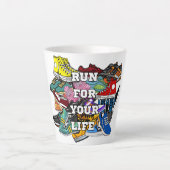 Bold Pop Art Runner Jogger Milchtasse (Vorderseite)