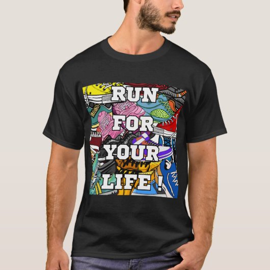 Bold Pop Art Runner Jogger T-Shirt (Vorderseite)