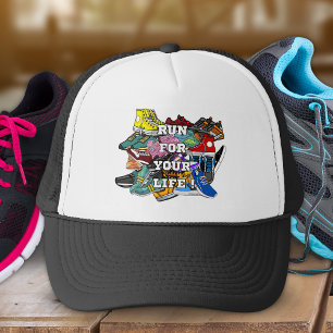 Bold Pop Art Runner Jogger Truckerkappe