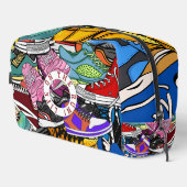 Bold Pop Art Runner Jogger Waschbeutel (Rechte Ecke)