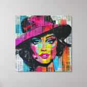 Bold Pop Art Stretched Canvas Print Leinwanddruck (Vorderseite)