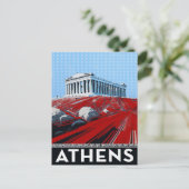 Bold Pop Art Style Athens Parthenon Greece Postkarte (Stehend Vorderseite)