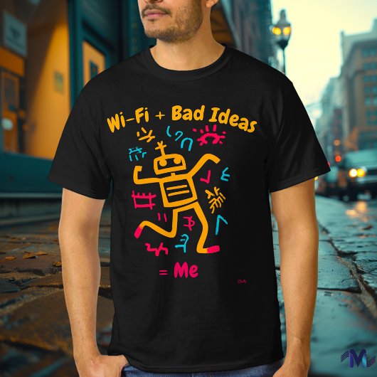 Bold Pop Art Tech Spaß Robot T - Shirt