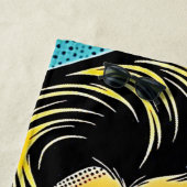 Bold Pop Art Woman Defined Strandtuch (Beispiel)