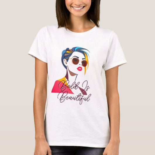 Bold Pop Art Woman T-Shirt (Vorderseite)