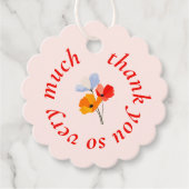 Bold Poppy Colorful Vielen Dank Geschenkanhänger (Vorderseite)