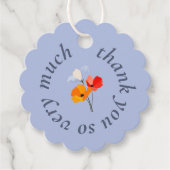 Bold Poppy Colorful Vielen Dank Geschenkanhänger (Vorderseite)