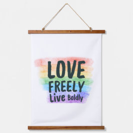 Bold Pride Rainbow Wall Poster Wandteppich Mit Holzrahmen