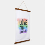Bold Pride Rainbow Wall Poster Wandteppich Mit Holzrahmen (Gewinkelt)