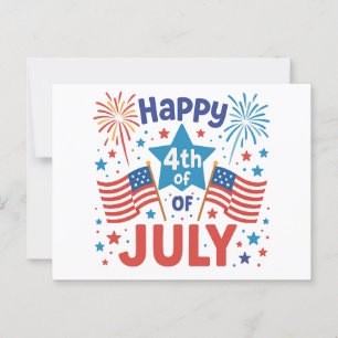 Bold & Proud 4. Juli Patriotic Stars Postkarte