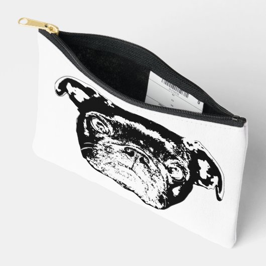 Bold Pug Beauty Zip Zubehörtasche (Offen)