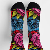 Bold Punk Blooms Floral Socken (Oben)