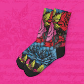 Bold Punk Blooms Floral Socken