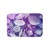 Bold Purple and Violet Wild Flower Art Badematte (Vorderseite)