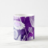 Bold Purple and Violet Wild Flower Art Kaffeetasse (Mittel)