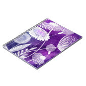 Bold Purple and Violet Wild Flower Art Notizblock (Linke Seite)
