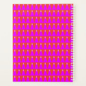 Bold Purple Orange Modern Geometric  Planer (Rückseite)