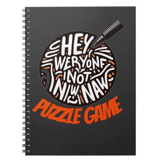 Bold Puzzle Quote Typography Art Notizblock (Vorderseite)