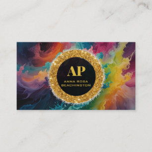 *~ BOLD QR AP93 Vibrant Abstrakte Visitenkarte