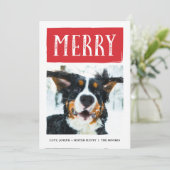 Bold Quilted Merry Christmas Feiertagskarte (Stehend Vorderseite)