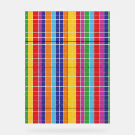 Bold Rainbow Grid Pattern Modern Art Poster