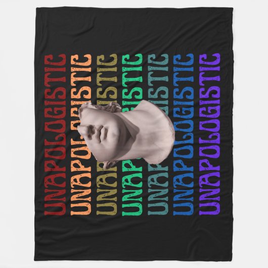 Bold Rainbow Griechische Statue Fleecedecke (Vorderseite)